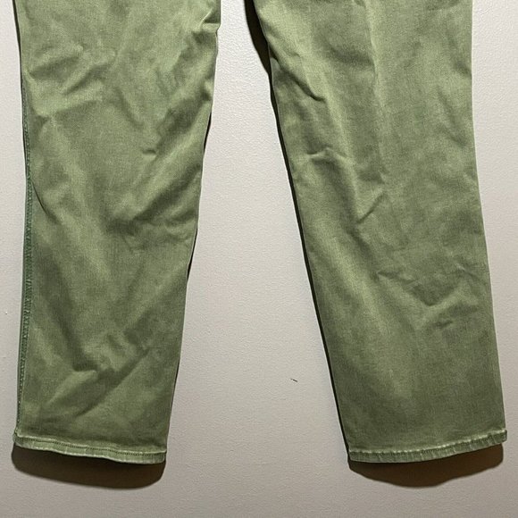 Chico Define Me Denim Pants Straight Ankle Chino Khaki Women Size 14R 2.5R Green - Picture 8 of 12